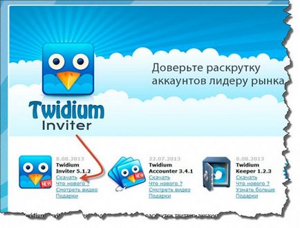 Cum de a dezarhiva contul de twitter - twidium inviter
