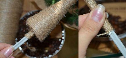 Hogyan készítsünk egy karácsonyfa készült kávébab saját kezűleg