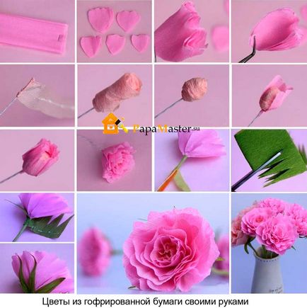 Як зробити троянди з гофрованого паперу своїми руками