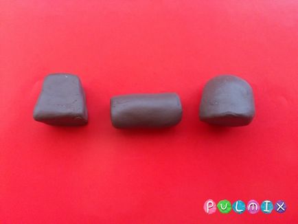 Як зліпити шоколадні цукерки з пластиліну