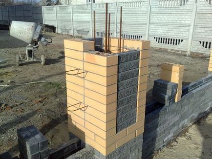 Cum de a plia poli de cărămidă pentru o fotografie gard, video cum să construiască o fundație
