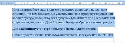 Hogyan lehet törölni egy oldalt egy Word - rusadmin