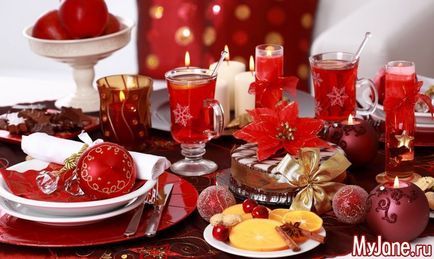 Cum să decorezi o masă de Anul Nou cu un an nou, o masă festivă, o decorare de masă