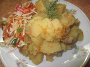 Cartofi, fierte într-o aragaz sub presiune, o colecție culinară de la - millefeuille