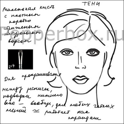 Smink kefék, sminkes és fotós Olga Ekaterincheva