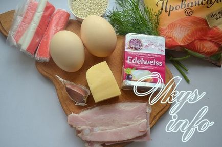 Rák golyók sajttal és fokhagymás recept egy fotó