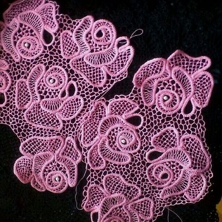 Красива троянда за допомогою шнура гусенички - crochet modnoe vyazanie