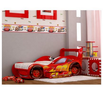 Mașină cu fermoar Maquin 3d, pat robinet pentru copii - mobilier magazin online 
