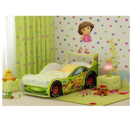 Ліжко машина блискавка маквин 3d, дитяче ліжко машинка тачки - інтернет-магазин меблів «нова