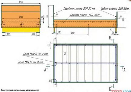 Pat cu sertare, design interior