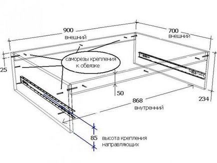 Pat cu sertare, design interior