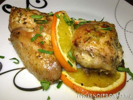 Csirke narancs - lépésről lépésre recept fotókkal, és finom és egyszerű