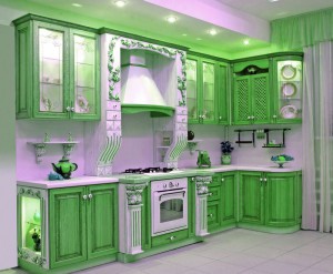 Кухня в зеленому кольорі 3 варіанти поєднання кольорів (39 фото)