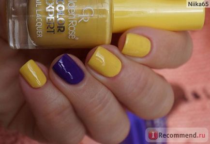 Лак для нігтів golden rose color expert - «красивий яскравий жовтий лак, але примхливий», відгуки