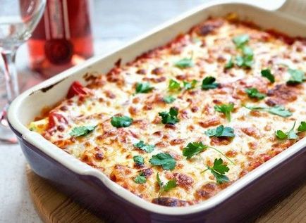 Lasagne cu ciuperci și pui cu sos de beamel, Ls