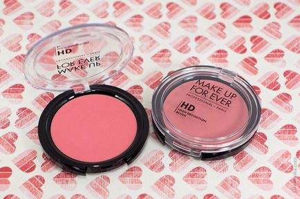 Make up for ever high definition blush # 210 і # 330 огляд, Свотч, макіяжі