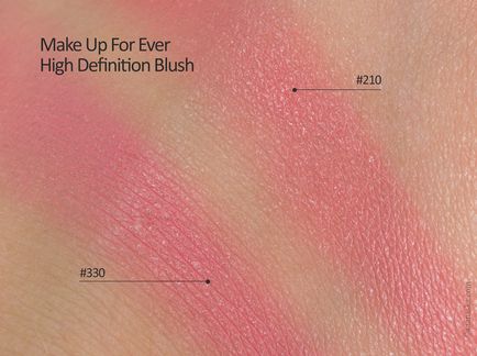 Make up for ever high definition blush # 210 і # 330 огляд, Свотч, макіяжі