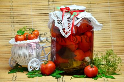 Мариновані помідори з базиліком на зиму - покроковий рецепт з фото, консервування