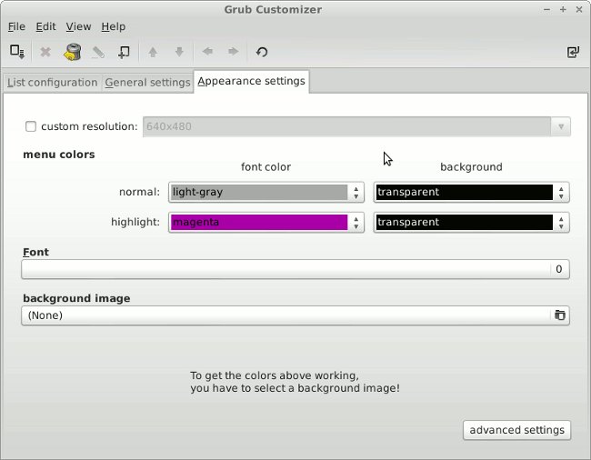 Modificați opțiunile grub cu ajutorul instrumentului customizator grub