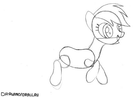 Desenați un ponei curcubeu pas cu pas - cum să desenați un ponei curcubeu cu un creion pas cu pas