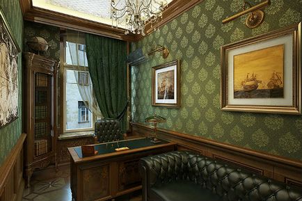 Огляд золотистих шпалер в інтер'єрі, фото стін бордових і зелених з золотом, з малюнками і