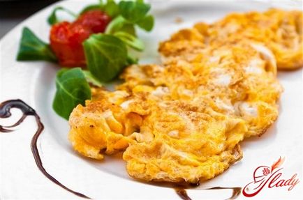 Omeletă rețetă cu lapte, caracteristici de gătit