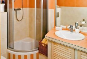 Orange fürdőszoba fotó design, a színek kombinációja (szín) Orange fürdőszoba tervezés fotók, színkombináció