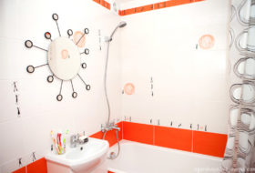 Orange fürdőszoba tervezés fotók, színkombináció