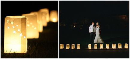 Освітлення на весіллі - свічки, гірлянди, світильники