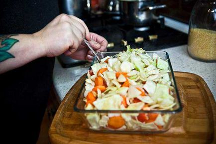 Oțel de legume (varză) - o rețetă pentru gătitul modern cu o fotografie