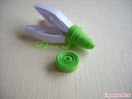 Snowdrop în tehnica quilling - țara-mamă