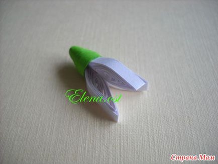 Snowdrop în tehnica quilling - țara-mamă