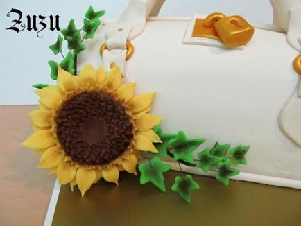 Соняшник з цукрової мастики для прикраси 3d торта