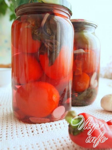 Tomate cu busuioc pentru iarnă fără rețetă de sterilizare cu fotografie