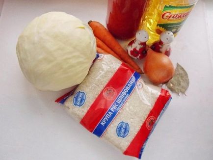 Lean töltött zöldségek (zöldségfélék töltött éhezés) Húsmentes káposzta zöldségekkel