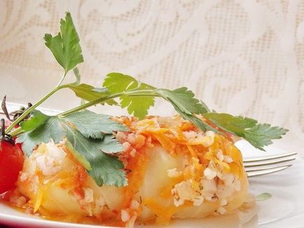 Lean zöldségekkel töltve (recept) Húsmentes káposzta zöldségekkel