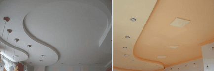 Două niveluri de plafon din gips carton în casă