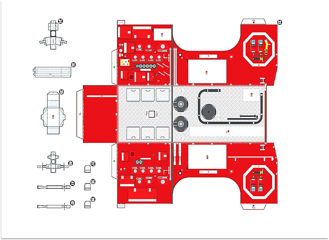 Motorul de incendiu din module de circuit origami