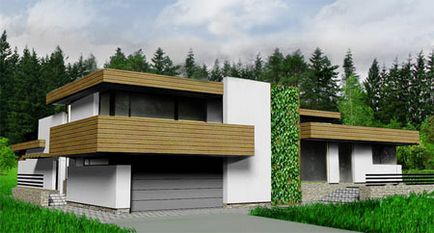 Проекти сучасних одноповерхових і двоповерхових будинків в стилі мінімалізм