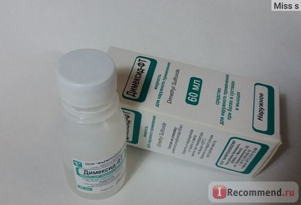 Fertőzés elleni szerek dimexide - „gyulladások kezelésére - a nők - anélkül, antibiotikumok