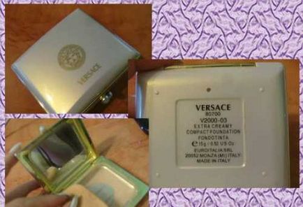 Pulbere compacte versace extra cremoase fundație compactă - așa-so (pulbere foto pe față înainte și după