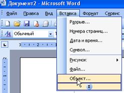 Робота з редактором формул «microsoft equation»