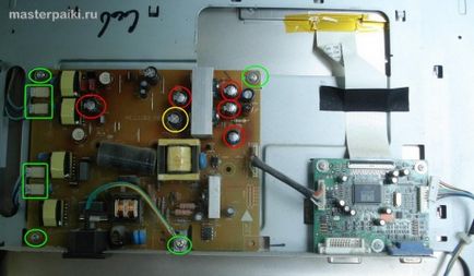 Demontarea și repararea monitorului LCD benq fp91g (q9t4)