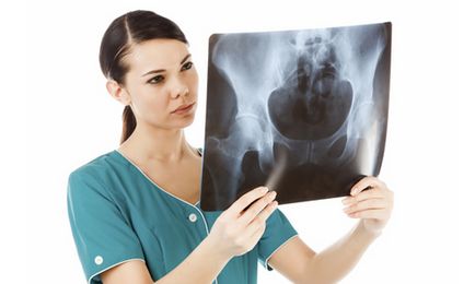 X-ray (radiografie) de preparare a oaselor pelviene, la fel ca și decodarea imaginilor