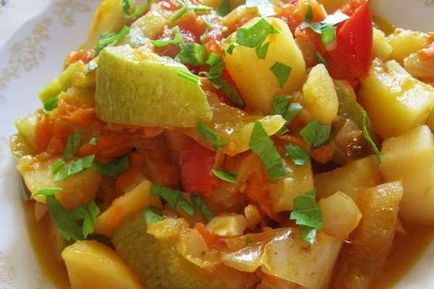 Рецепт приготування рагу овочевого з м'ясом індички