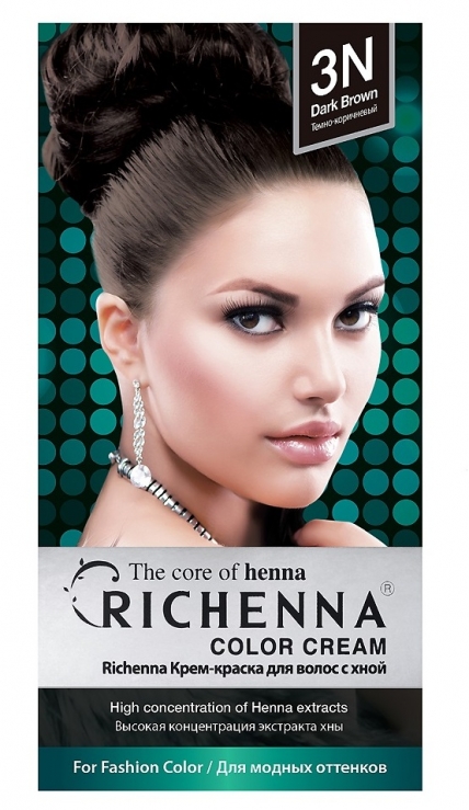 Richenna vopsea de păr cremă cu henna, richenna - magazin de produse cosmetice online