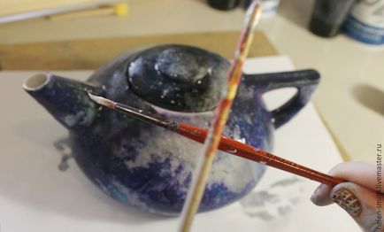 Малюємо космос акриловими фарбами по кераміці - ярмарок майстрів - ручна робота, handmade