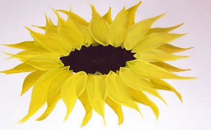Am desenat floarea-soarelui cu căști pe hârtie - târg de maeștri - manual, manual