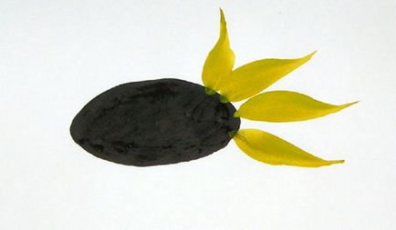 Am desenat floarea-soarelui cu căști pe hârtie - târg de maeștri - manual, manual