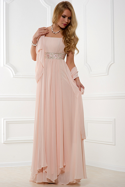 Романтичне і ніжне рожеве плаття в підлогу